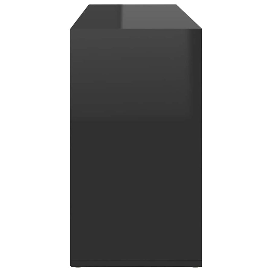 Shoe Bench High Gloss Black 103x30x55 cm Engineered Wood
