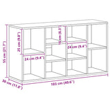 Shoe Bench High Gloss Black 103x30x55 cm Engineered Wood