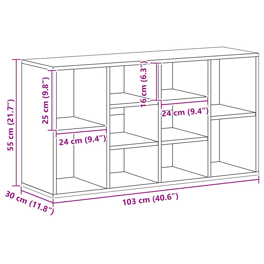 Shoe Bench High Gloss Black 103x30x55 cm Engineered Wood
