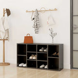 Shoe Bench High Gloss Grey 103x30x55 cm Engineered Wood