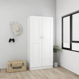 Wardrobe White 82.5x51.5x180 cm Engineered Wood