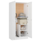 Wardrobe White 82.5x51.5x180 cm Engineered Wood - Top-Down View