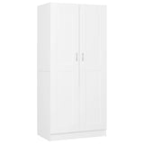 Wardrobe White 82.5x51.5x180 cm Engineered Wood - 45-Degree Angle