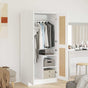 Wardrobe White 82.5x51.5x180 cm Engineered Wood