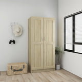 Wardrobe Sonoma Oak 82.5x51.5x180 cm Engineered Wood - Side View