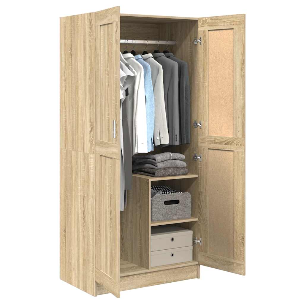 Wardrobe Sonoma Oak 82.5x51.5x180 cm Engineered Wood