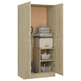 Wardrobe Sonoma Oak 82.5x51.5x180 cm Engineered Wood - Top-Down View