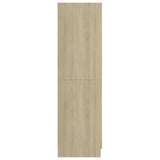 Wardrobe Sonoma Oak 82.5x51.5x180 cm Engineered Wood - Close-Up Angle