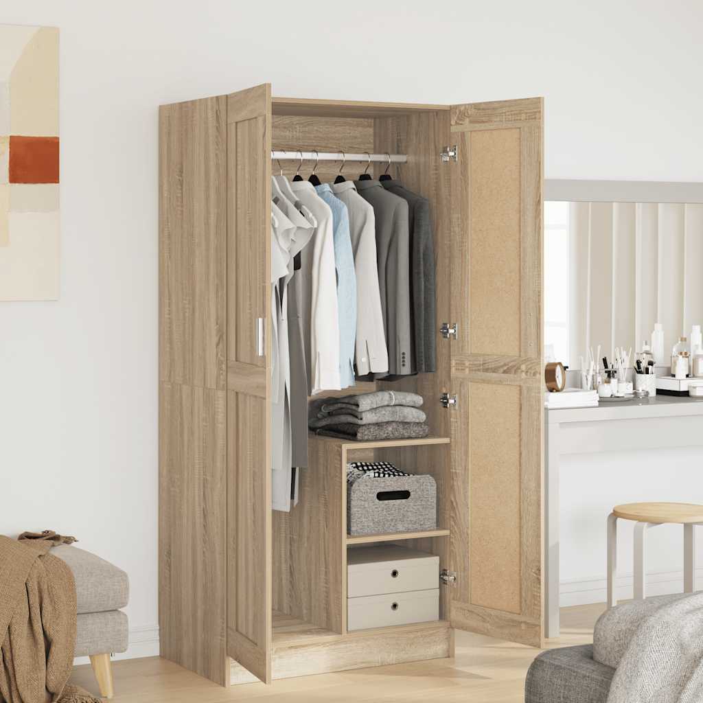 Wardrobe Sonoma Oak 82.5x51.5x180 cm Engineered Wood