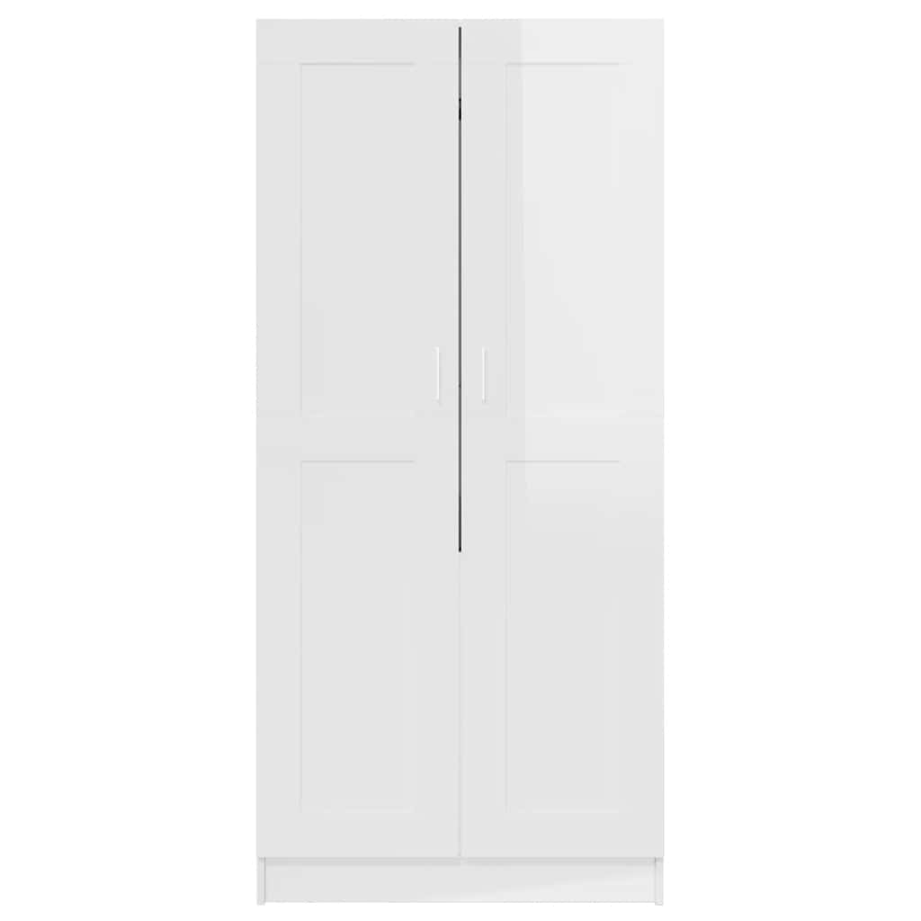 Wardrobe High Gloss White 82.5x51.5x180 cm Engineered Wood