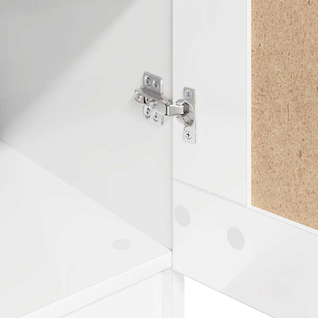 Wardrobe High Gloss White 82.5x51.5x180 cm Engineered Wood