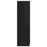Wardrobe High Gloss Black 82.5x51.5x180 cm Engineered Wood