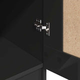 Wardrobe High Gloss Black 82.5x51.5x180 cm Engineered Wood