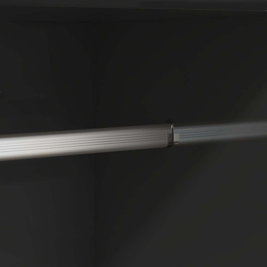 Wardrobe High Gloss Black 82.5x51.5x180 cm Engineered Wood