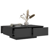 Coffee Table Grey 90x60x31 cm Engineered Wood - Rear View