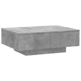Coffee Table Concrete Grey 90x60x31 cm Engineered Wood - Front View