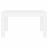 Dining Table White 140x74.5x76 cm Engineered Wood