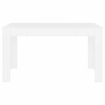 Dining Table White 140x74.5x76 cm Engineered Wood
