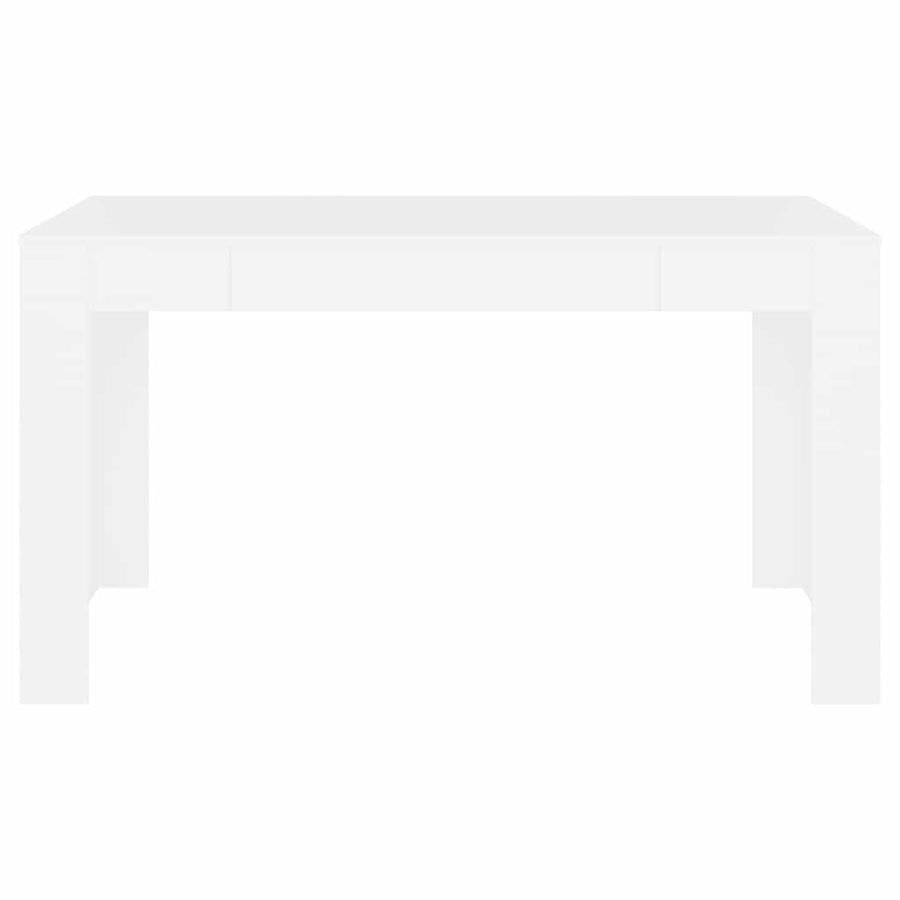 Dining Table White 140x74.5x76 cm Engineered Wood