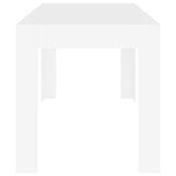 Dining Table White 140x74.5x76 cm Engineered Wood