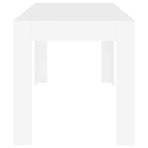Dining Table White 140x74.5x76 cm Engineered Wood