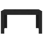 Dining Table Black 140x74.5x76 cm Engineered Wood