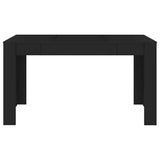 Dining Table Black 140x74.5x76 cm Engineered Wood - Side View