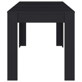 Dining Table Black 140x74.5x76 cm Engineered Wood - Top-Down View