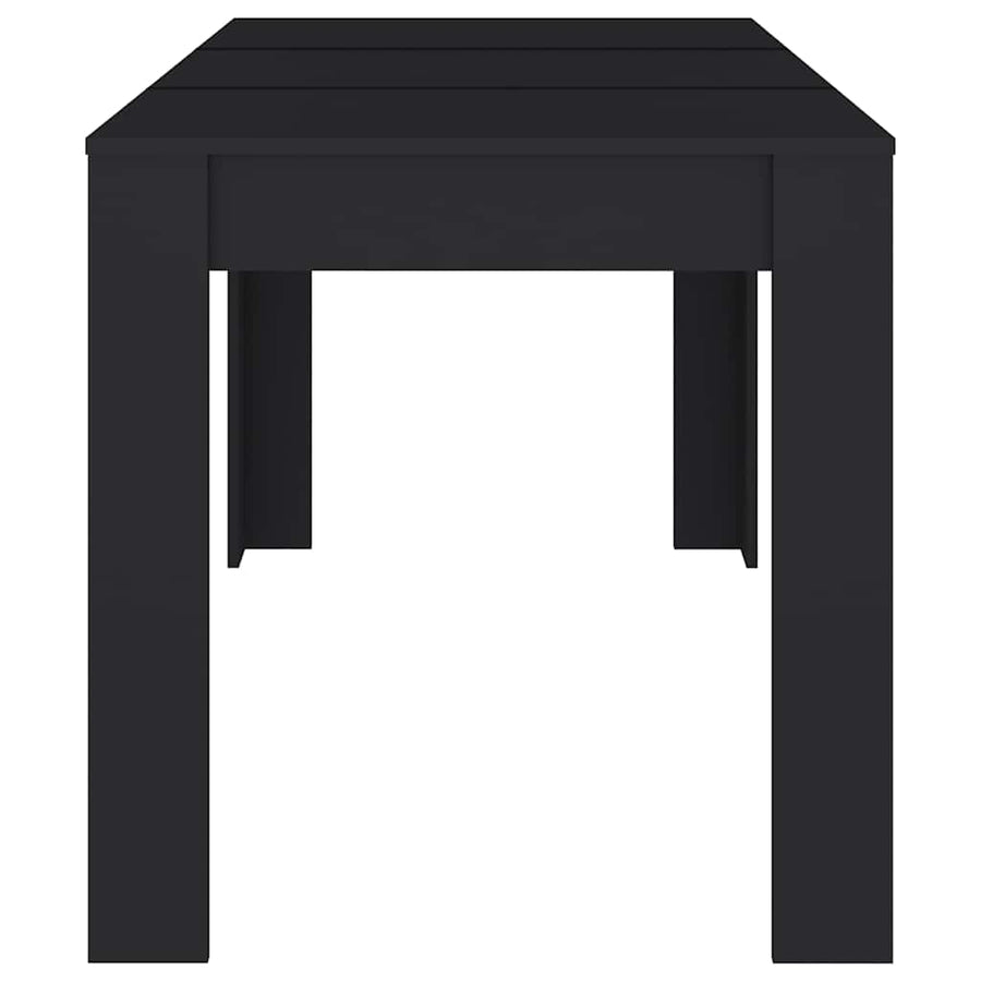 Dining Table Black 140x74.5x76 cm Engineered Wood