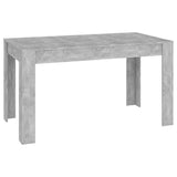 Dining Table Concrete Grey 140x74.5x76 cm Engineered Wood - Front View