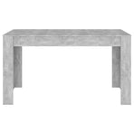 Dining Table Concrete Grey 140x74.5x76 cm Engineered Wood