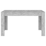 Dining Table Concrete Grey 140x74.5x76 cm Engineered Wood - Side View
