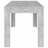 Dining Table Concrete Grey 140x74.5x76 cm Engineered Wood - Top-Down View