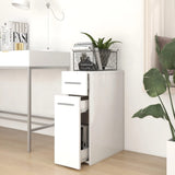 Apothecary Cabinet White 20x45.5x60 cm Engineered Wood - Side View