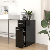 Apothecary Cabinet Black 20x45.5x60 cm Engineered Wood - Side View