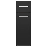 Apothecary Cabinet Black 20x45.5x60 cm Engineered Wood