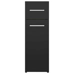Apothecary Cabinet Black 20x45.5x60 cm Engineered Wood