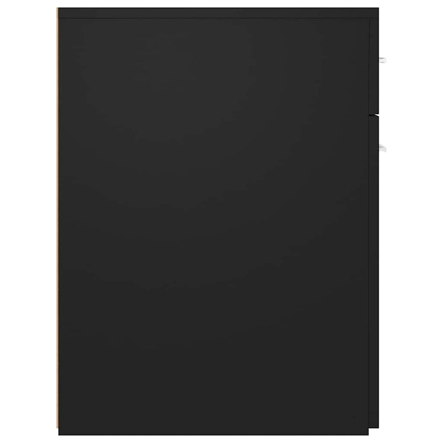 Apothecary Cabinet Black 20x45.5x60 cm Engineered Wood