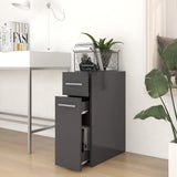 Apothecary Cabinet Grey 20x45.5x60 cm Engineered Wood - Side View