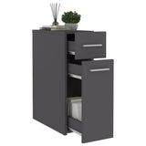 Apothecary Cabinet Grey 20x45.5x60 cm Engineered Wood - Top-Down View