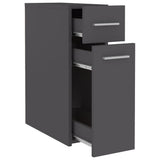 Apothecary Cabinet Grey 20x45.5x60 cm Engineered Wood - 45-Degree Angle