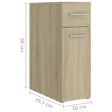 Apothecary Cabinet Sonoma Oak 20x45.5x60 cm Engineered Wood - Low Angle