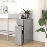 Apothecary Cabinet Concrete Grey 20x45.5x60 cm Engineered Wood - Side View