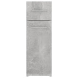Apothecary Cabinet Concrete Grey 20x45.5x60 cm Engineered Wood - Rear View