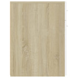 Apothecary Cabinet White and Sonoma Oak 20x45.5x60 cm Engineered Wood - Close-Up Angle