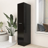 Apothecary Cabinet Black 30x42.5x150 cm Engineered Wood - Side View