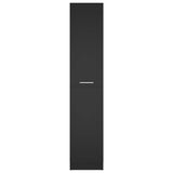 Apothecary Cabinet Black 30x42.5x150 cm Engineered Wood