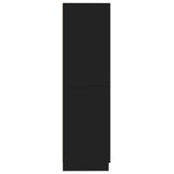Apothecary Cabinet Black 30x42.5x150 cm Engineered Wood - Close-Up Angle