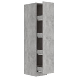 Apothecary Cabinet Concrete Grey 30x42.5x150 cm Engineered Wood