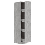 Apothecary Cabinet Concrete Grey 30x42.5x150 cm Engineered Wood